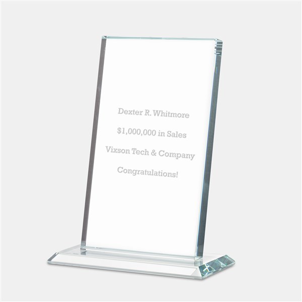 Engraved Glass Medium Recognition Award - 46051