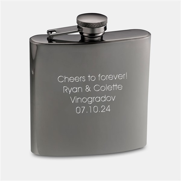 Gunmetal Engraved Flask - 46131