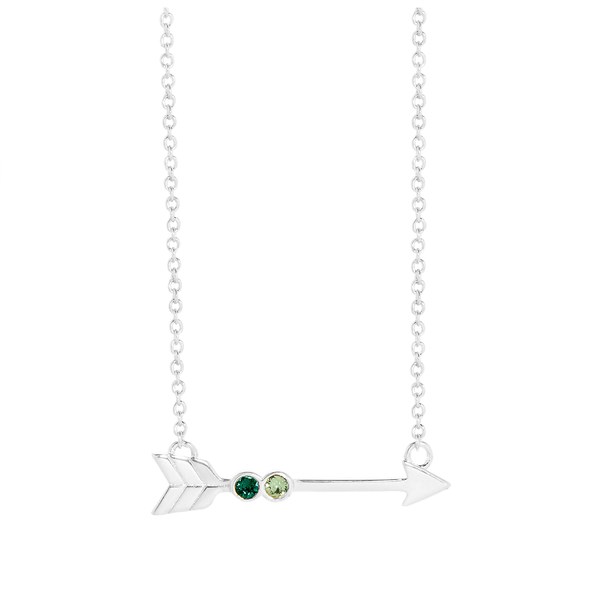 Custom Birthstone Arrow Necklace  - 46143D