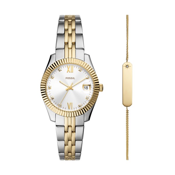 Engraved Fossil Scarlette Watch & Bracelet Set   - 46605