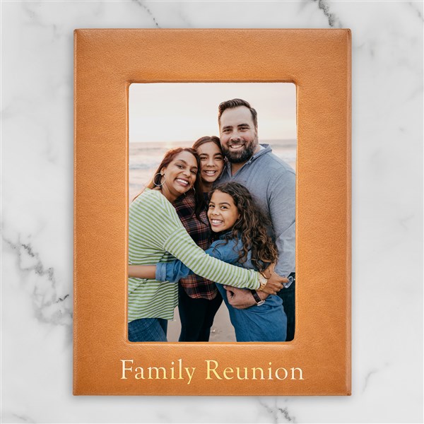 Personalized 4&quot; x 6&quot; Leather Studio Frame  - 47310D