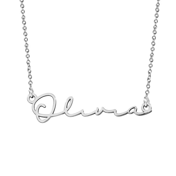 Personalized Minimalist Script Name Necklace  - 47533D