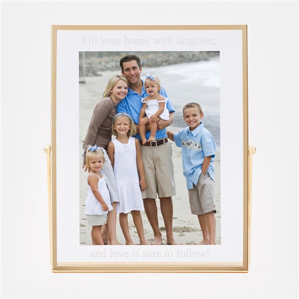 Engraved 5X7 Gold and Glass Picture Frame - 47669