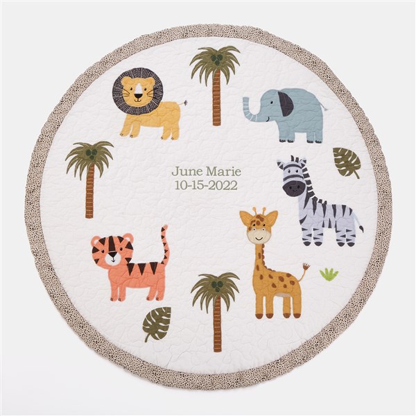 Embroidered Safari Animal Play Mat - 47699