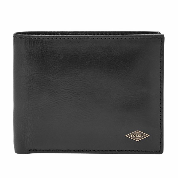 Engraved Fossil Ryan Black RFID & Passcase Wallet   - 47737