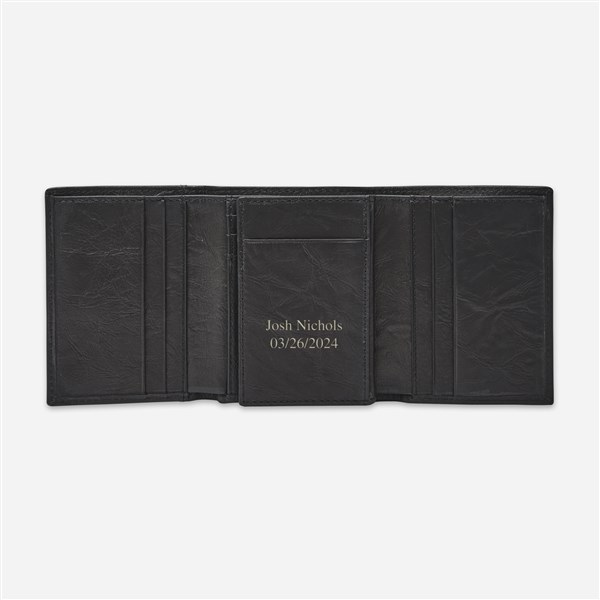 Fossil Black Neel Trifold Wallet      - 47738