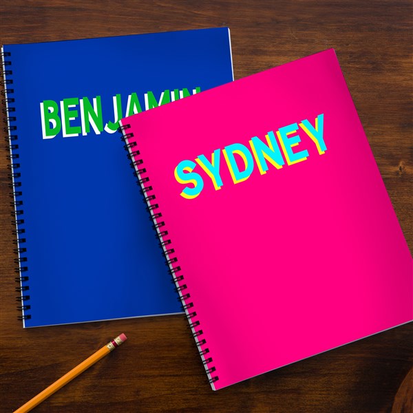 Shadow Name Personalized Large Notebooks-Set of 2 - 47775