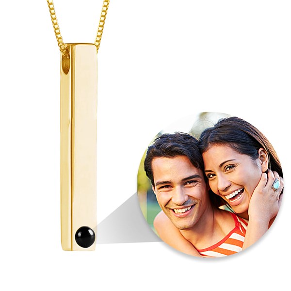 Custom Photo Projection Tall Tag Necklaces - 47808D