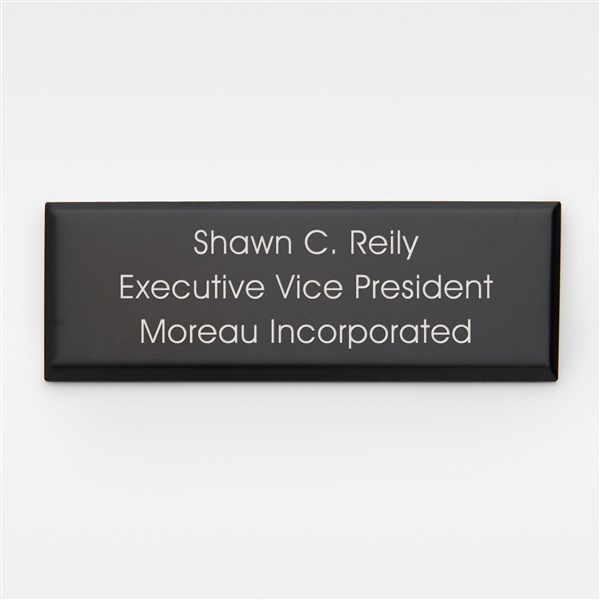 Engraved Black Matte Rectangle Plate- 3&quot; Long by 1&quot;Tall   - 47865