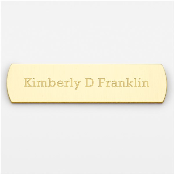 Engraved Brass Rounded Edge Plate- 2&quot; Long by 0.5&quot;Tall     - 47869