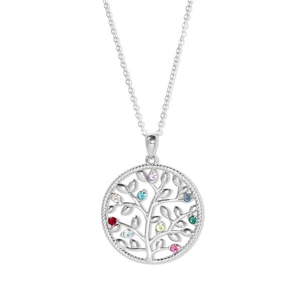  Custom Family Tree Birthstone Necklace - 47981D