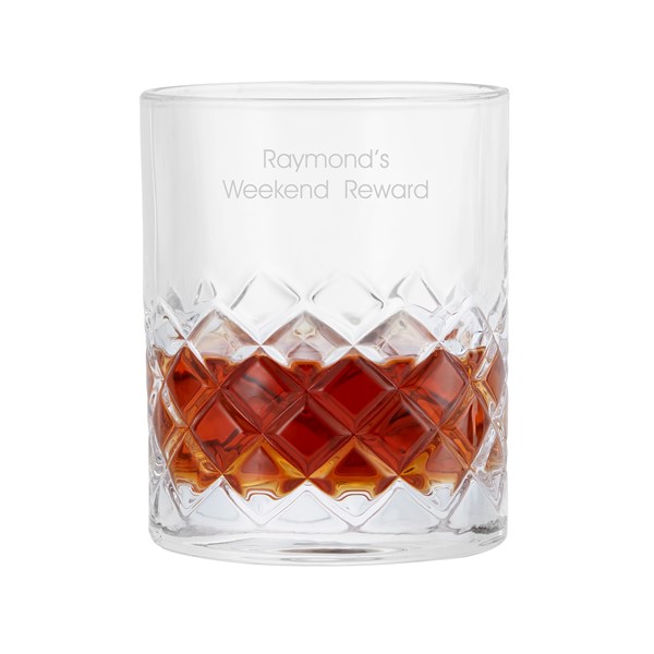 Engraved Single Hatch DOF Whiskey Glass  - 48575