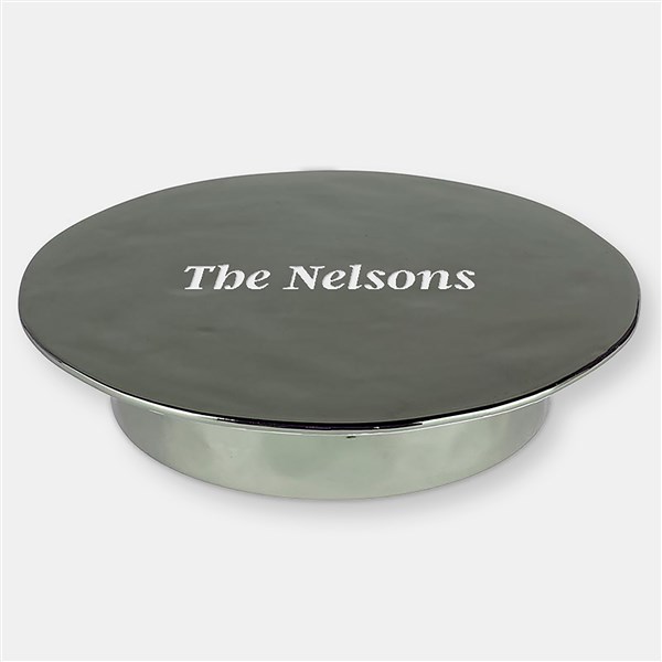 Etched Green Ceramic Dessert Pedestal    - 49218