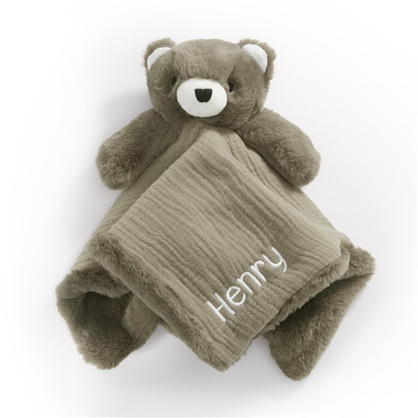 Embroidered Bear Plush Cuddle Bud - 49823