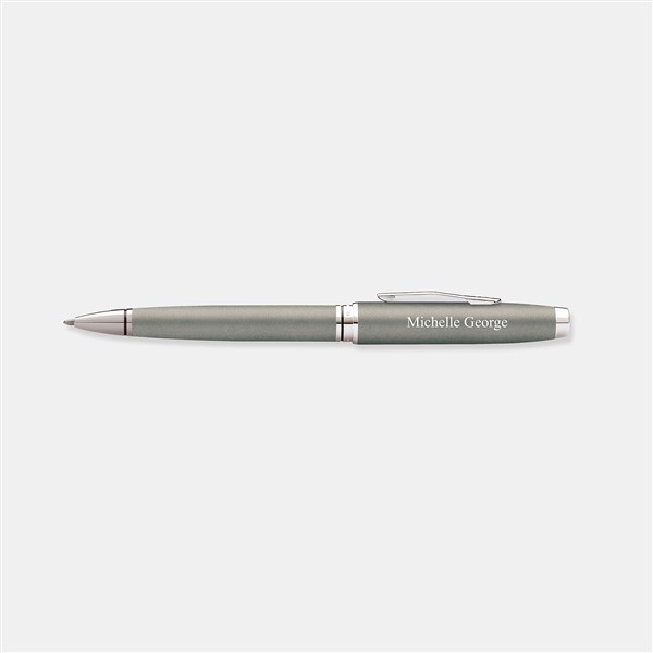 Engraved Cross Coventry Gunmetal Grey & Chrome Ballpoint Pen   - 49883