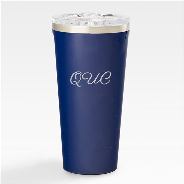 Engraved Corkcicle Monogram Navy 16oz Regular Tumbler     - 50009