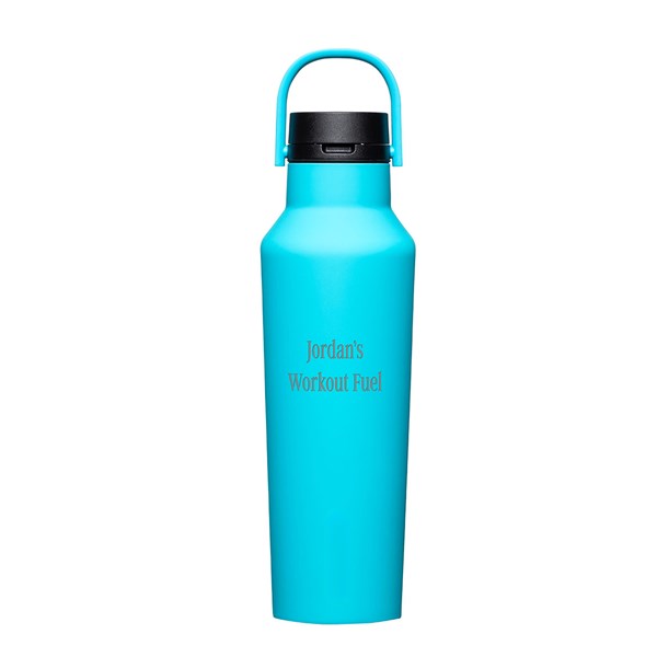 Engraved Corkcicle 20oz Sport Bottle in Capri Blue    - 50257