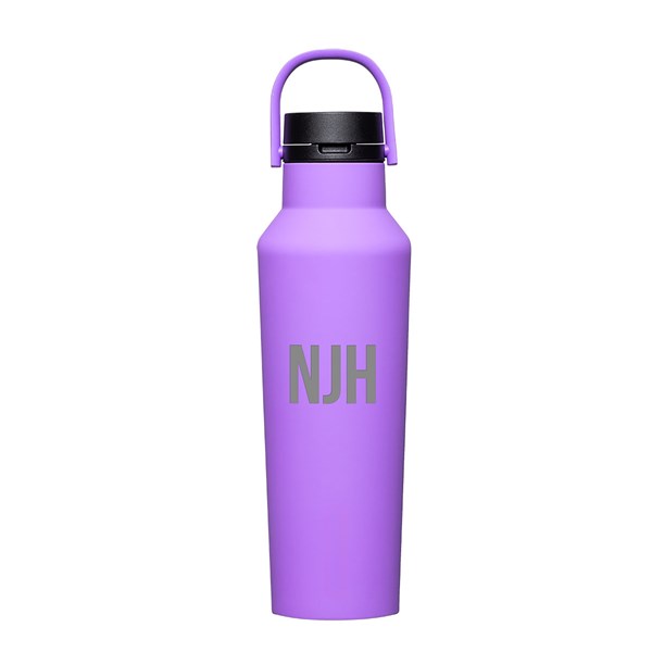 Engraved Corkcicle Monogram 20oz Sport Bottle in Varsity Purple  - 50260