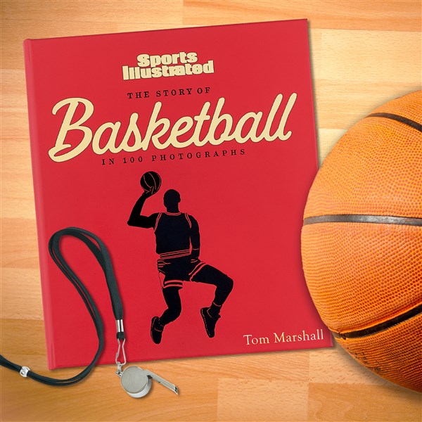 Sports Illustrated: The Story of Basketball Personalized Leather Book - 50574D