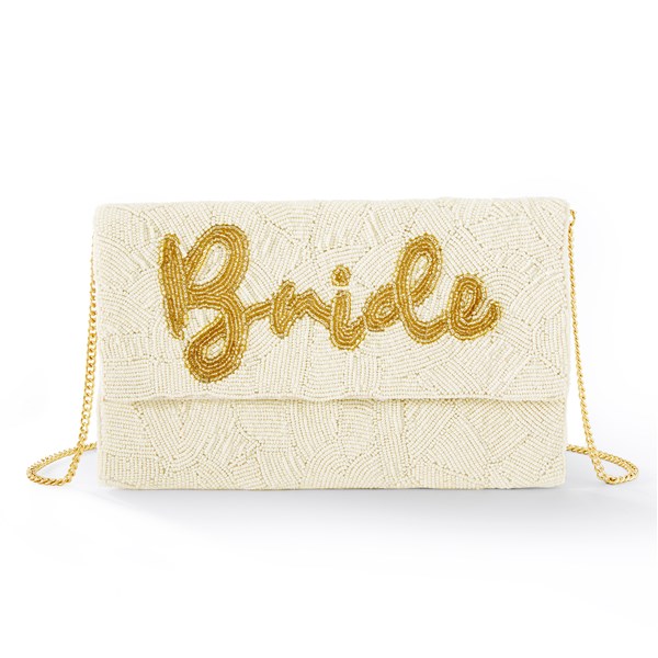 &quot;Bride&quot; Beaded Clutch - 50716