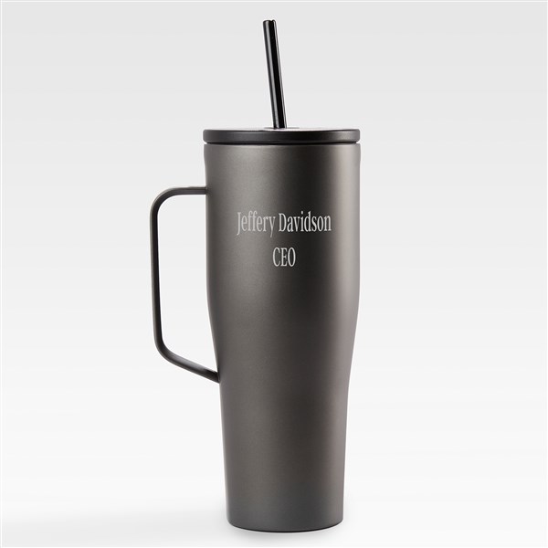 Engraved Corkcicle 30oz Cold Cup with Handle in Ceramic Grey   - 50755