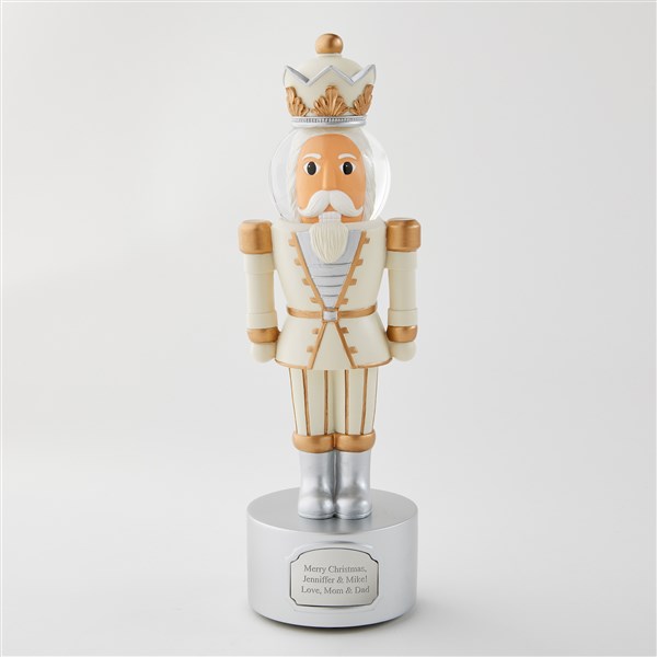 Engraved Figural Nutcracker Musical Snow Globe with Light Skin Tone     - 50990