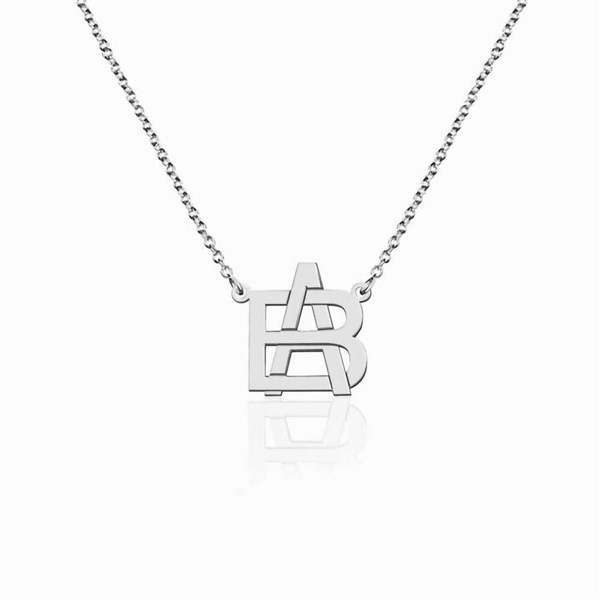 Personalized Overlapping Initial Necklace - 51143D