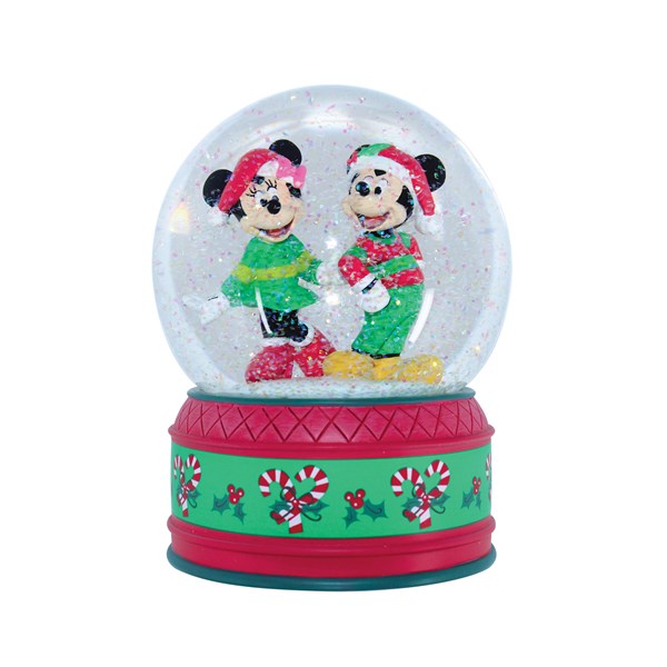 Mickey & Minnie Holiday Snow Globe - 51185