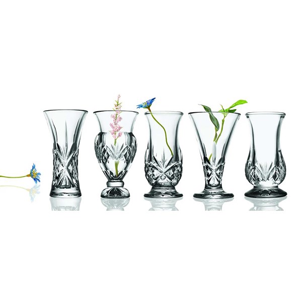 Godinger Dublin Crystal 5 Piece Bud Vase Set      - 51186