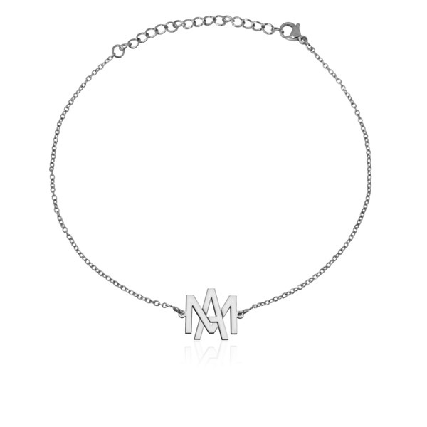 Personalized Overlapping Initial Anklet - 51303D