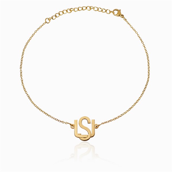 Personalized Overlapping Initial Anklet - 51303D