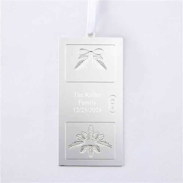 Engraved Silver Festive Front Door Ornament  - 51316