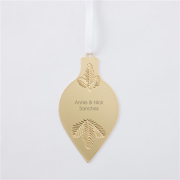 Engraved Gold Vintage Bulb Ornament     - 51325