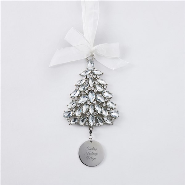 Engraved Jeweled Tree Ornament  - 51331