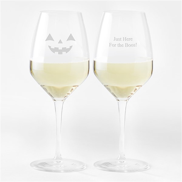 Engraved Jack-O-Lantern Atelier Wine Glass    - 51607