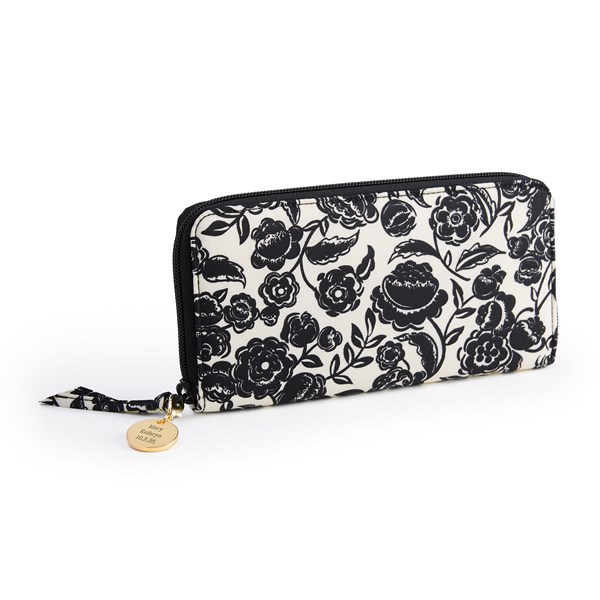 Vera Bradley Continental Wallet in Bubbly Flowers Black  - 52165