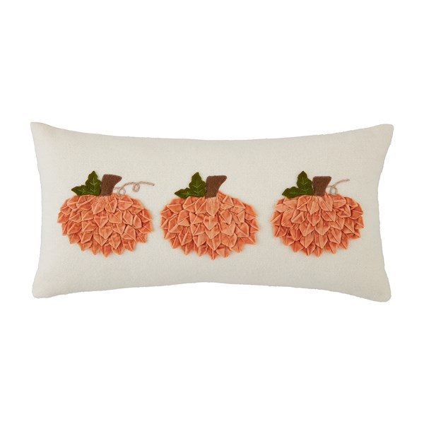 Lumbar Velvet Pumpkin Pillow    - 52228