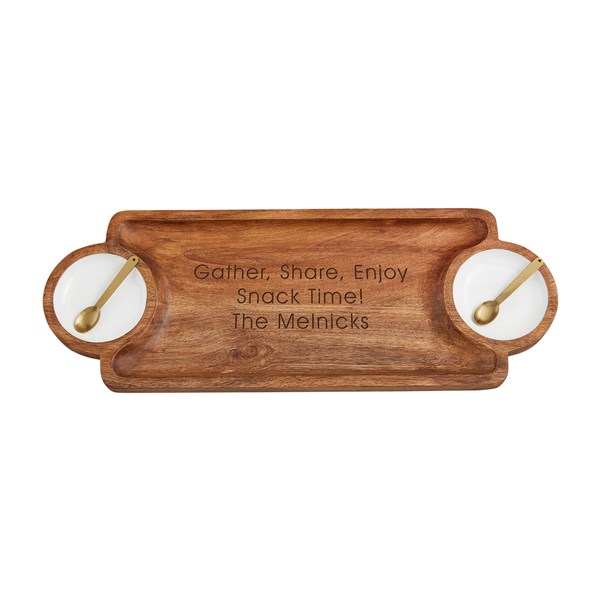 Engraved Wood and Enamel Dip Board Set     - 52262