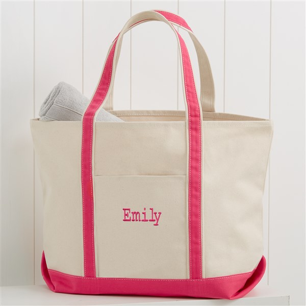 Monogrammed Canvas Tote Bags - Weekend Getaway - 5673