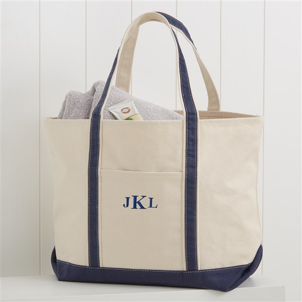 Monogrammed Canvas Tote Bags - Weekend Getaway - 5673