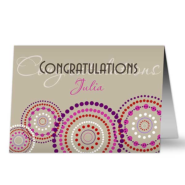 Congratulations Personalized Greeting Cards - 7477