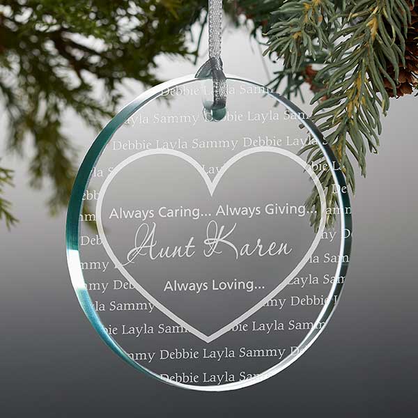 Personalized Suncatchers - Always Loved Heart Design - 7841