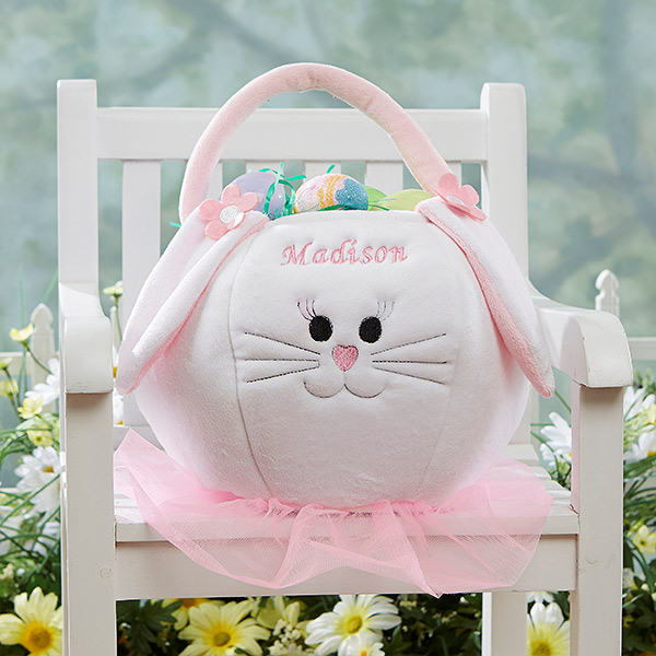 Personalized Easter Baskets - Plush Easter Bunny  - 7974