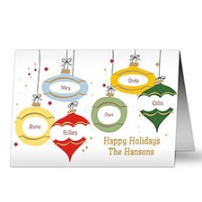 Personalized Christmas Ornaments Holiday Greeting Cards - 9242